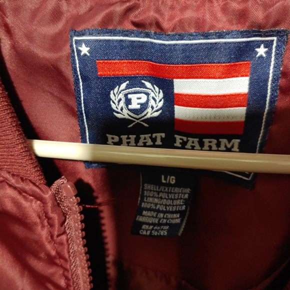 Phat Farm Burgundy Bomber Jacket - Picture 3 of 3